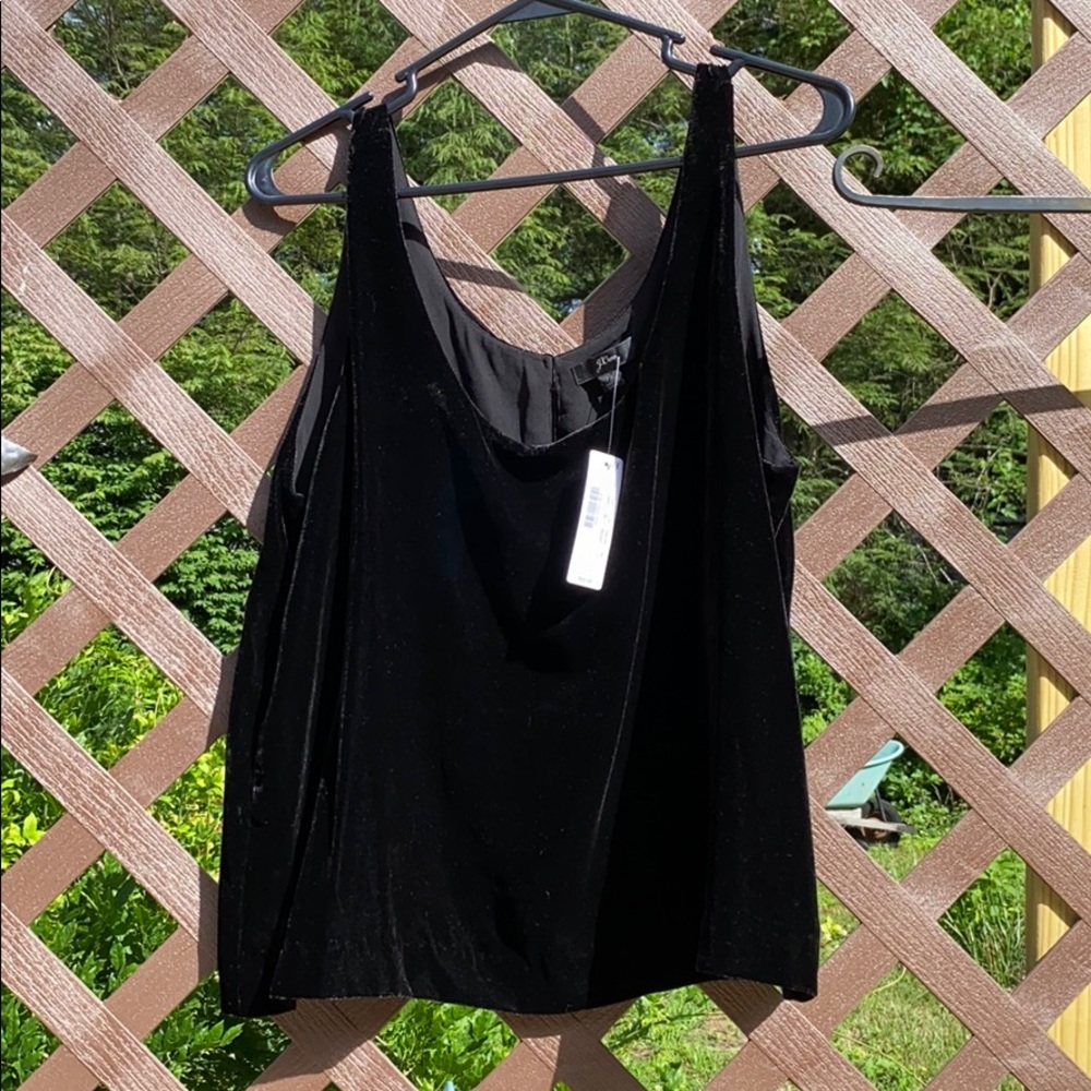 NWT J.Crew Black Velvet Tank Top